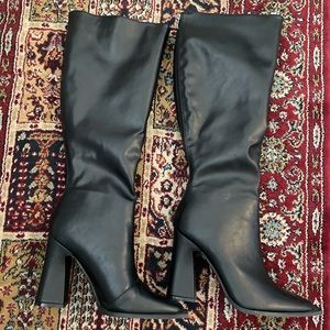 Faux leather Nasty Gal knee high boots. Never worn, perfect condition.